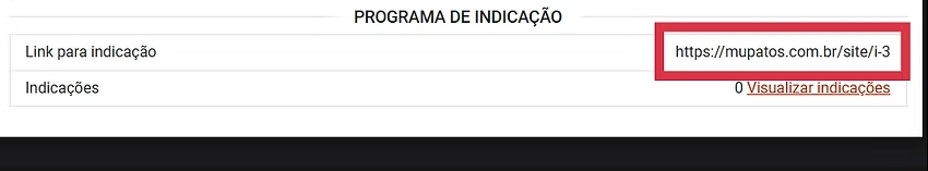 Link de indicação