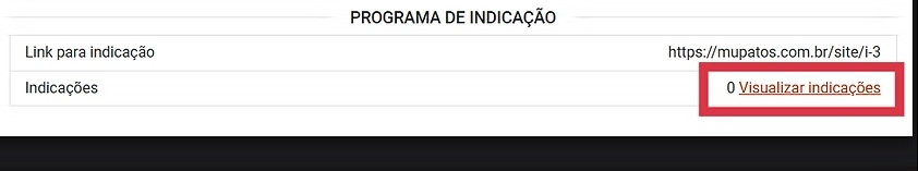 Botão Visualizar indicações